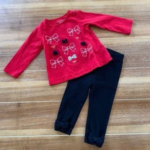 First Impressions bows red and black  2-piece set
